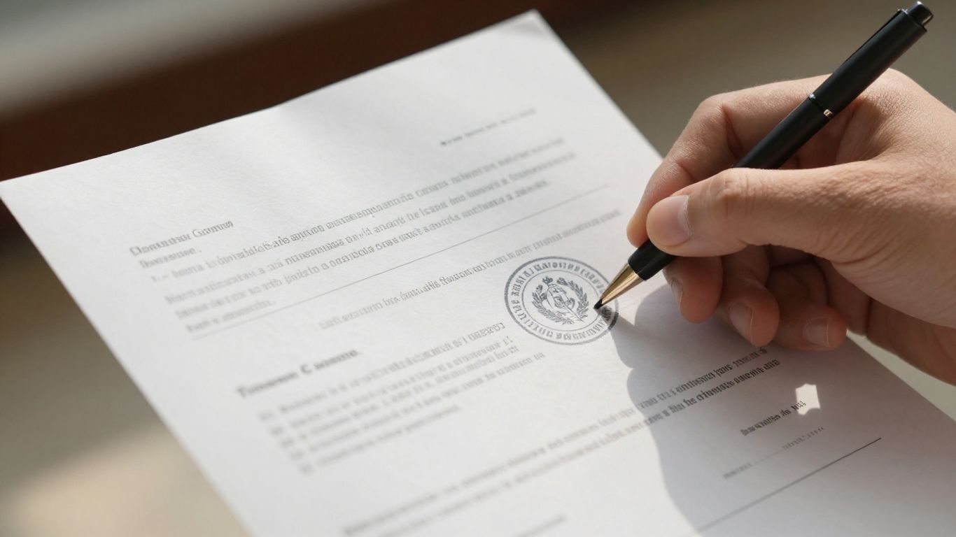 Document with official seals and stamps