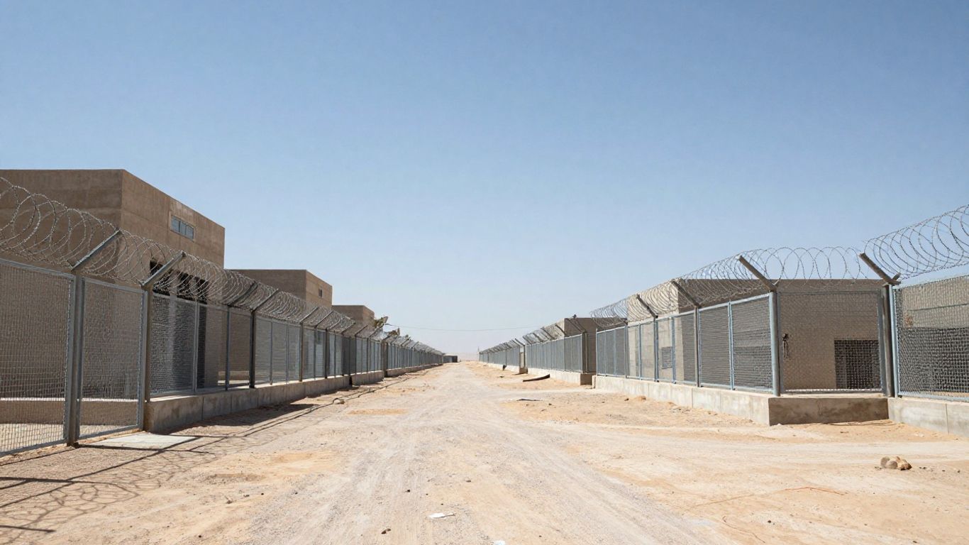 Arizona ICE detention center exterior in desert.
