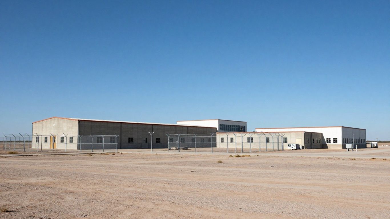 Texas ICE detention center facility exterior.